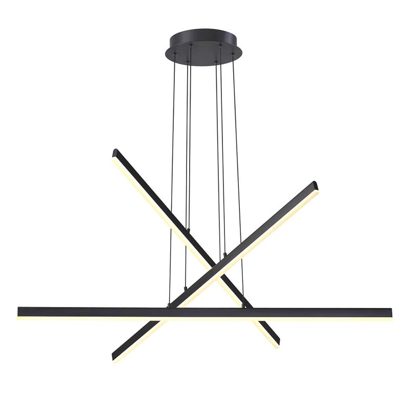 Люстра Rolf Black Lines Chandelier Черный Люстра Rolf Black Lines Chandelier Черный в Кирове | Loft Concept