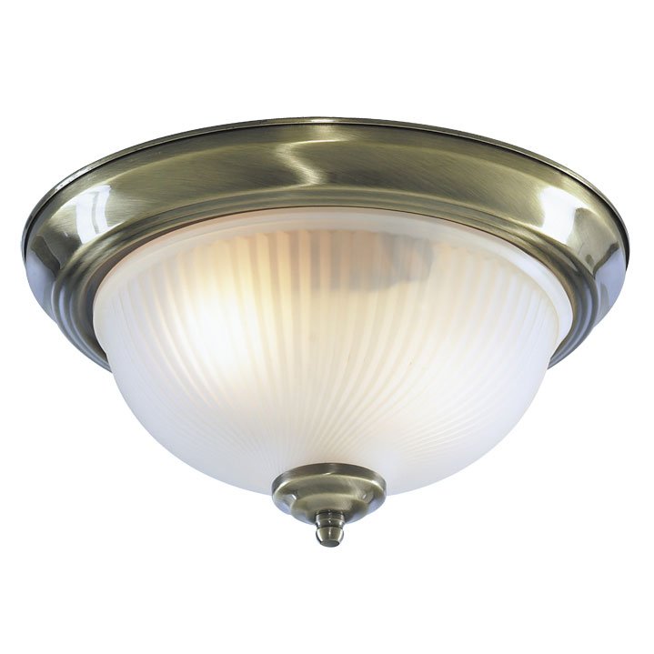 Потолочный светильник Flush Mount Ceiling Light antic milky glass Латунь Античная полированная Молочный Потолочный светильник Flush Mount Ceiling Light antic milky glass Латунь Античная полированная Молочный в Кирове | Loft Concept
