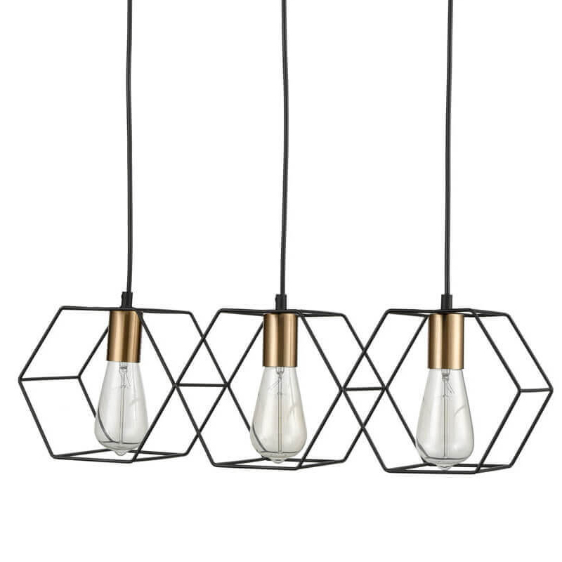 Люстра Loft Wire Cage Pendant 3 Черный Люстра Loft Wire Cage Pendant 3 Черный в Кирове | Loft Concept