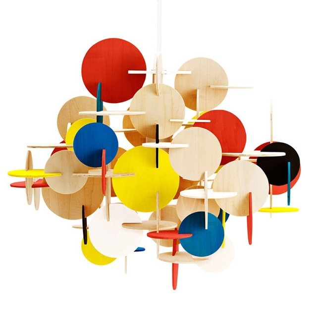 Люстра Bau Lamp Large By Normann-Copenhagen Мульти Желтый Красный Синий Бежево-серый Люстра Bau Lamp Large By Normann-Copenhagen Мульти Желтый Красный Синий Бежево-серый в Кирове | Loft Concept