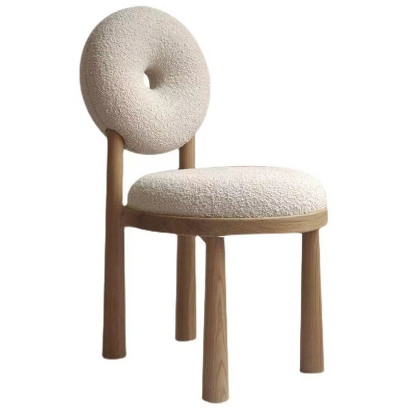 Стул Bagel Boucle Chair Бежевый Древесина Стул Bagel Boucle Chair Бежевый Древесина в Кирове | Loft Concept