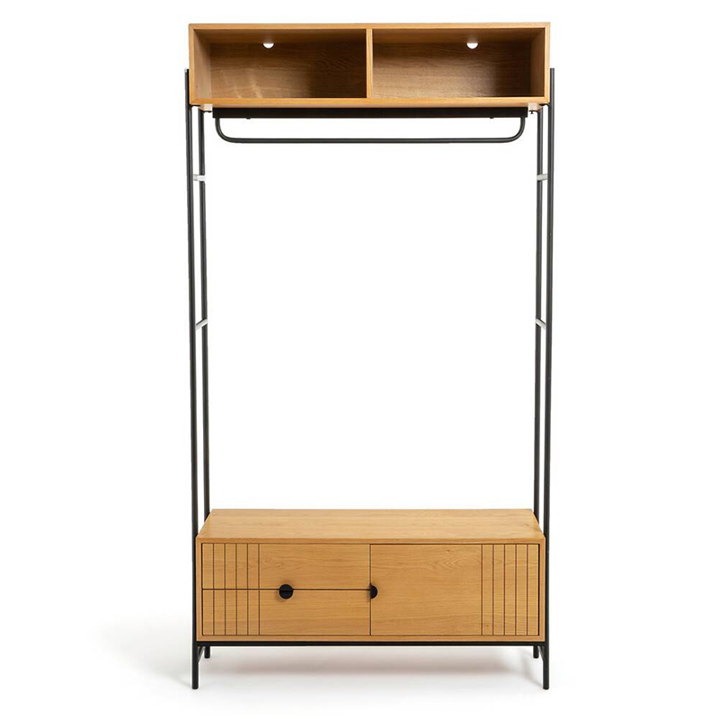Шкаф Domar Wardrobe Светлый дуб Черный Шкаф Domar Wardrobe Светлый дуб Черный в Кирове | Loft Concept