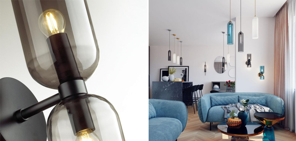 Бра Articolo Double Cup Черное Бра Articolo Double Cup Черное - Loft-Concept в Кирове