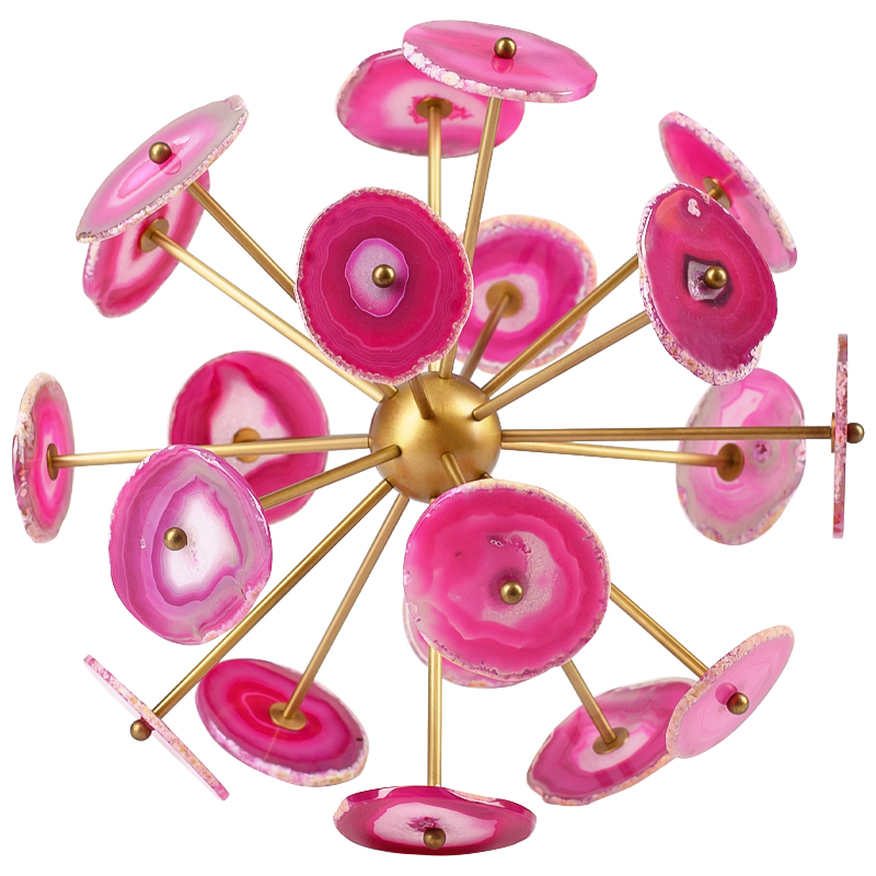 Декоративная статуэтка Agate Statuette Pink Розовый Золотой Декоративная статуэтка Agate Statuette Pink Розовый Золотой в Кирове | Loft Concept