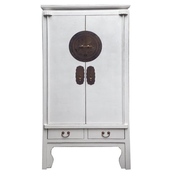 Китайский шкаф Chinese Wedding Cabinet white Белый Темная бронза Китайский шкаф Chinese Wedding Cabinet white Белый Темная бронза в Кирове | Loft Concept