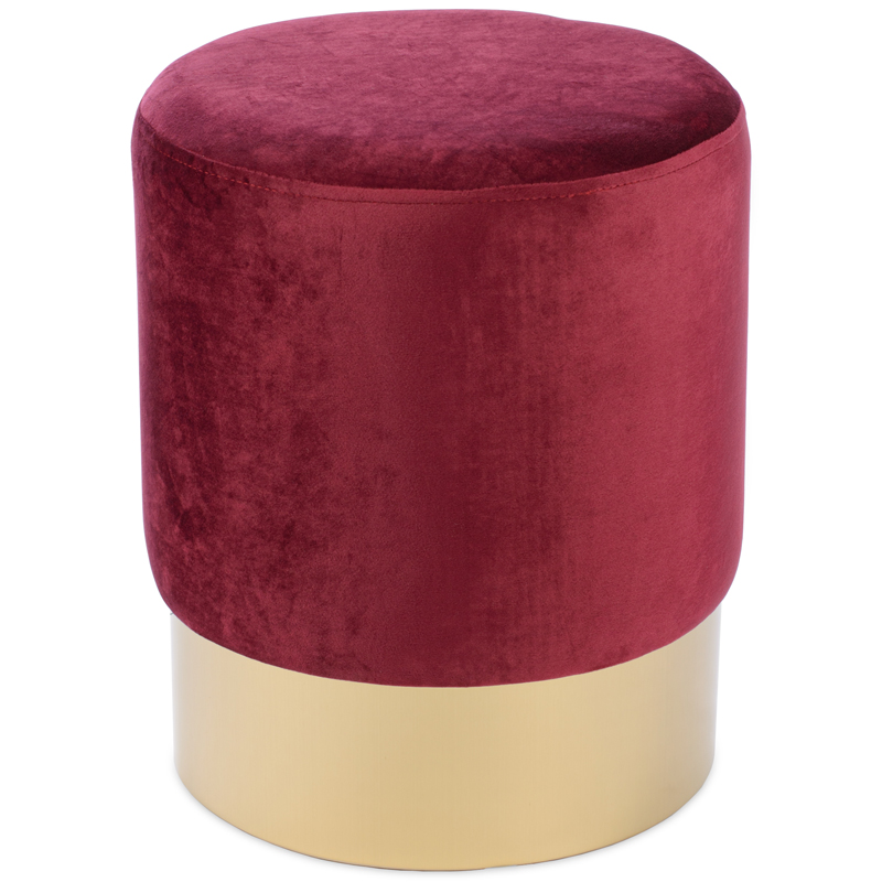 Пуф Una Puff burgundy Бургундский красный Золотой Пуф Una Puff burgundy Бургундский красный Золотой в Кирове | Loft Concept