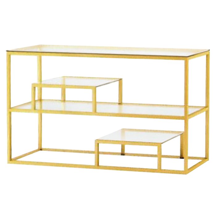 Консоль Step Console Gold Глянцевое золото Прозрачный (Transparent) Консоль Step Console Gold Глянцевое золото Прозрачный (Transparent) в Кирове | Loft Concept