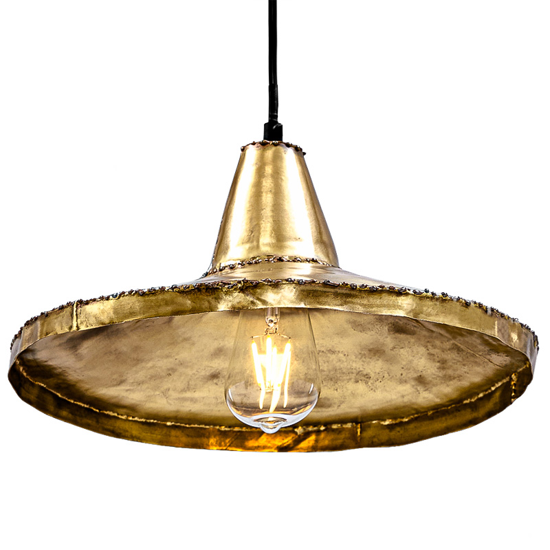 Подвесной светильник Rough Gold Pendant II Винтажное глянцевое золото с состаренным эффектом Подвесной светильник Rough Gold Pendant II Винтажное глянцевое золото с состаренным эффектом в Кирове | Loft Concept