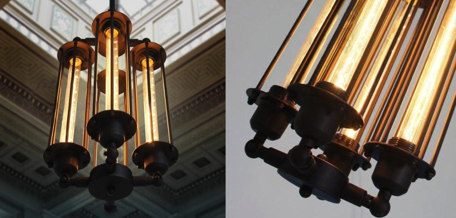 Подвесной светильник Loft Industrial Edison Cage Vertical Quatro Подвесной светильник Loft Industrial Edison Cage Vertical Quatro - Loft-Concept в Кирове