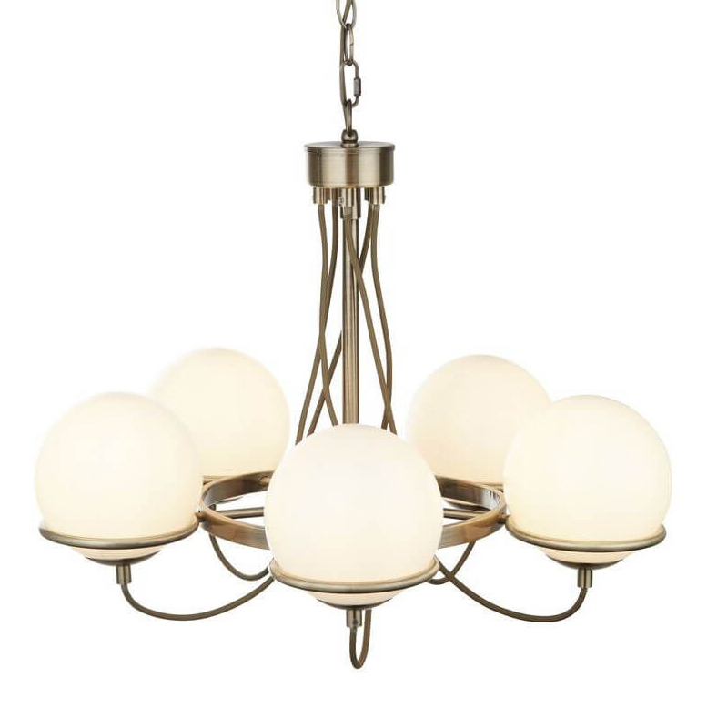 Люстра Melissa Chandelier Bronze 5 Бронза Белый Люстра Melissa Chandelier Bronze 5 Бронза Белый в Кирове | Loft Concept