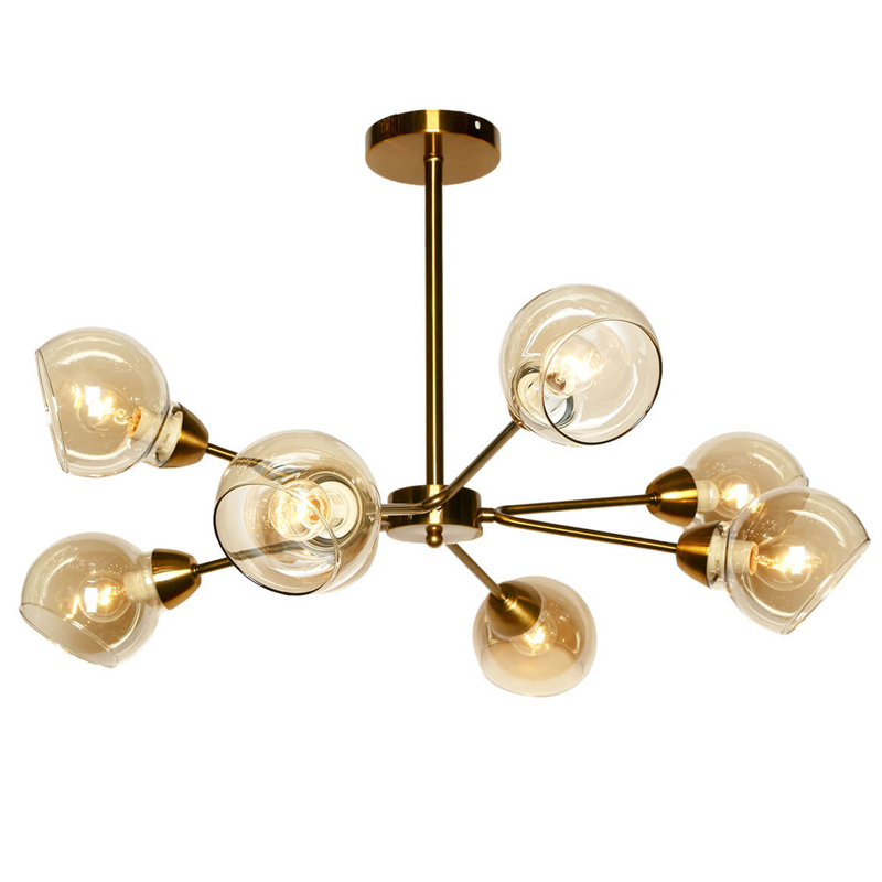 Светильник Sputnik Loft Globe Латунь Янтарь (Amber) Светильник Sputnik Loft Globe Латунь Янтарь (Amber) в Кирове | Loft Concept