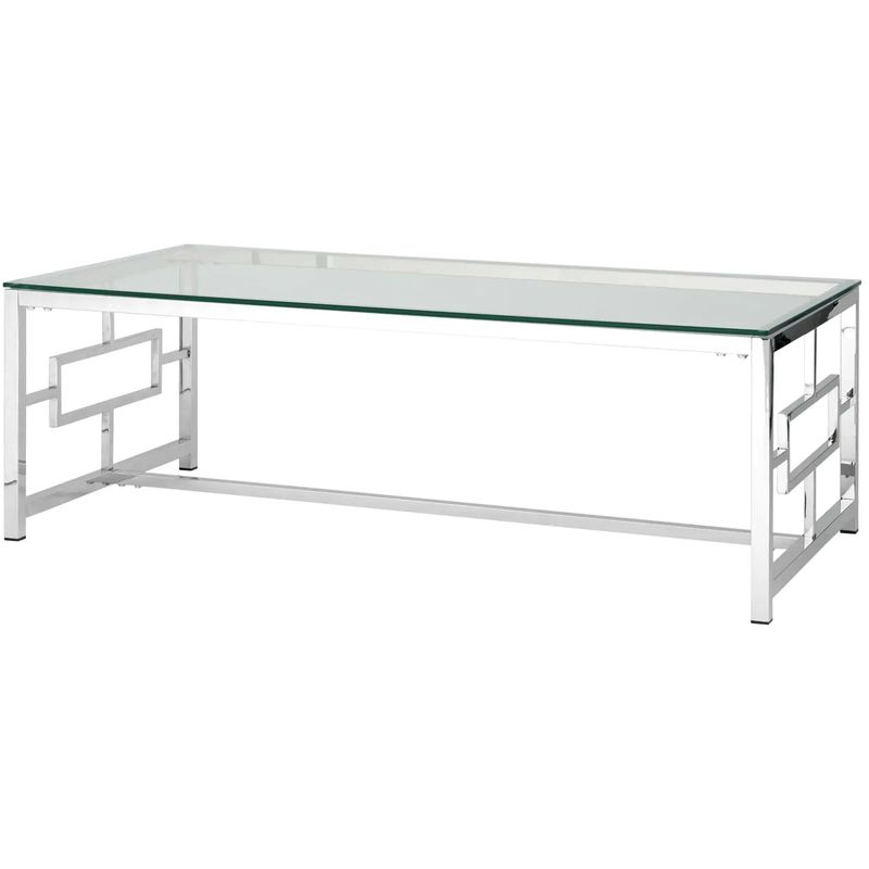Столик кофейный Milan Tables Silver Серебряный Прозрачное Стекло Столик кофейный Milan Tables Silver Серебряный Прозрачное Стекло в Кирове | Loft Concept