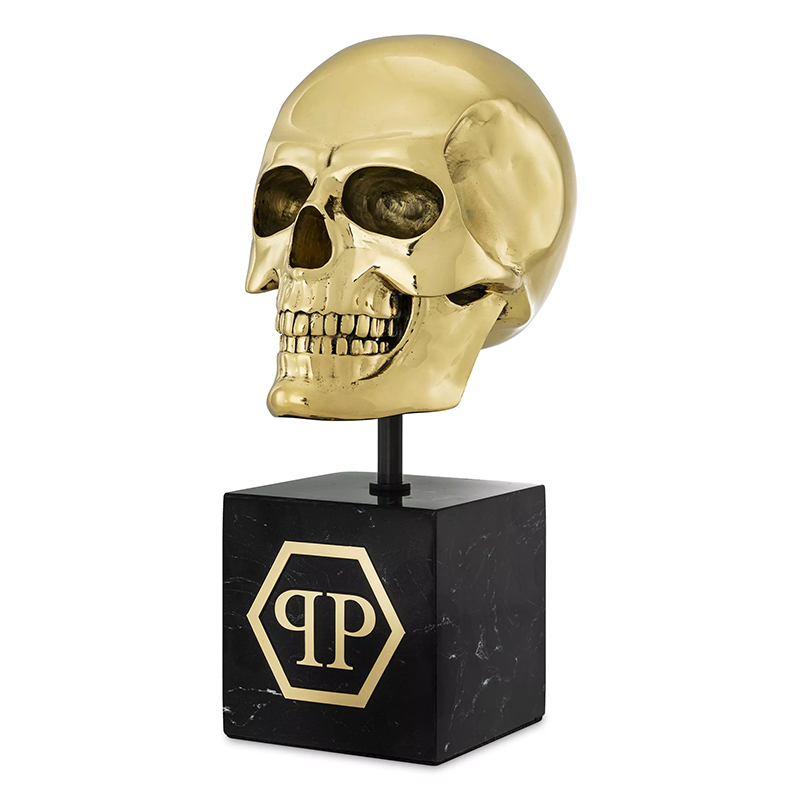Статуэтка Philipp Plein Gold Skull L Черный Золотой Статуэтка Philipp Plein Gold Skull L Черный Золотой в Кирове | Loft Concept