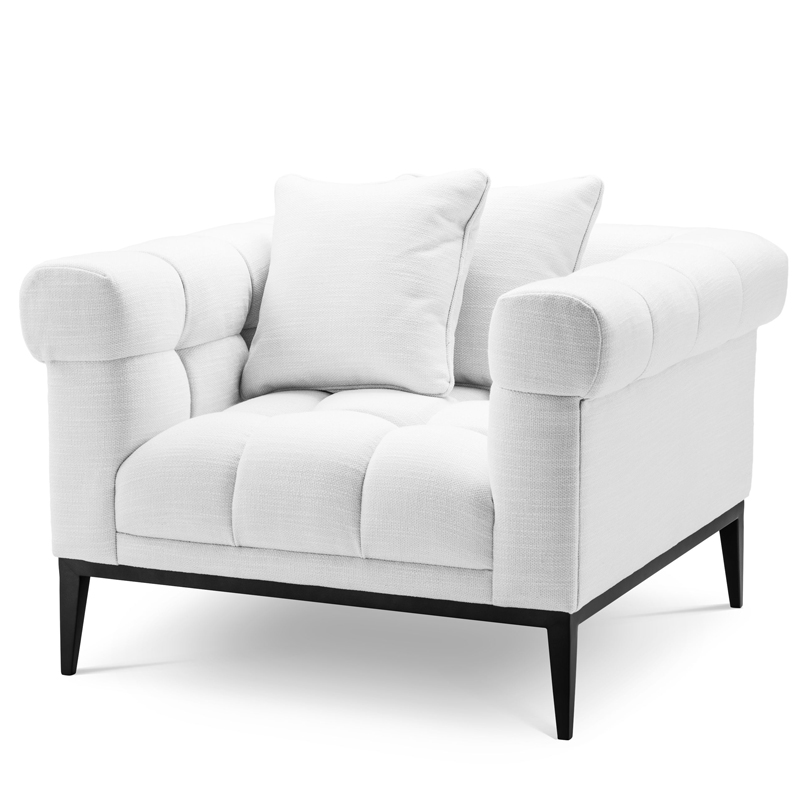 Кресло Eichholtz Chair Aurelio white Белый Черный Кресло Eichholtz Chair Aurelio white Белый Черный в Кирове | Loft Concept