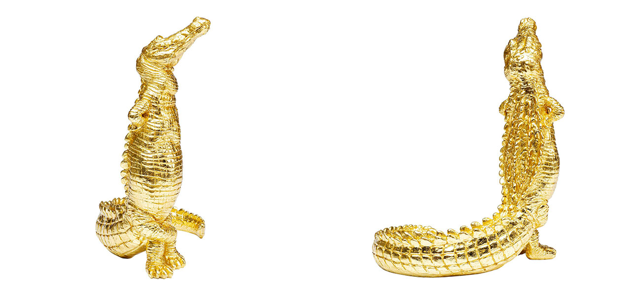 Статуэтка золотой крокодил Crocodile collection - фото