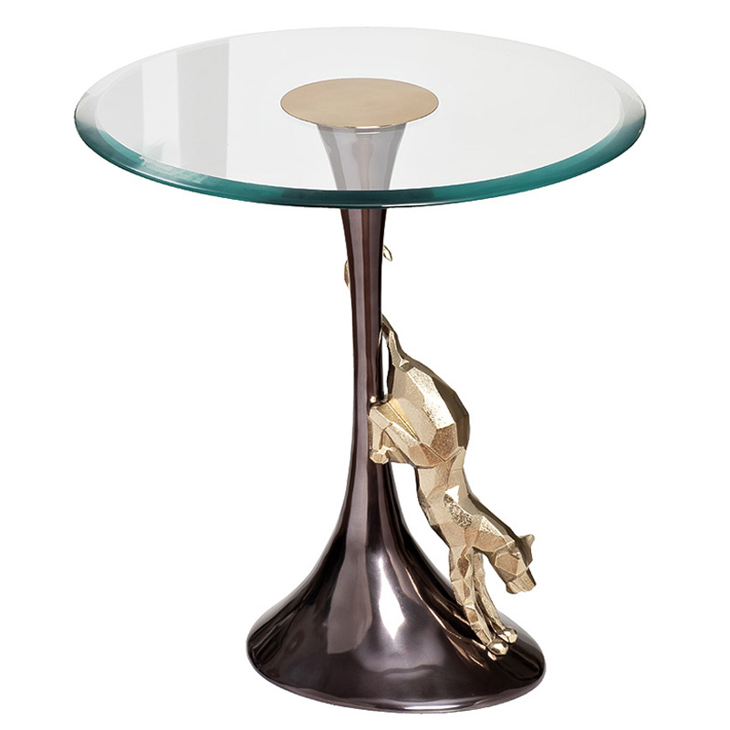 Приставной стол Jaguar Side Table Черный Золотой Приставной стол Jaguar Side Table Черный Золотой в Кирове | Loft Concept