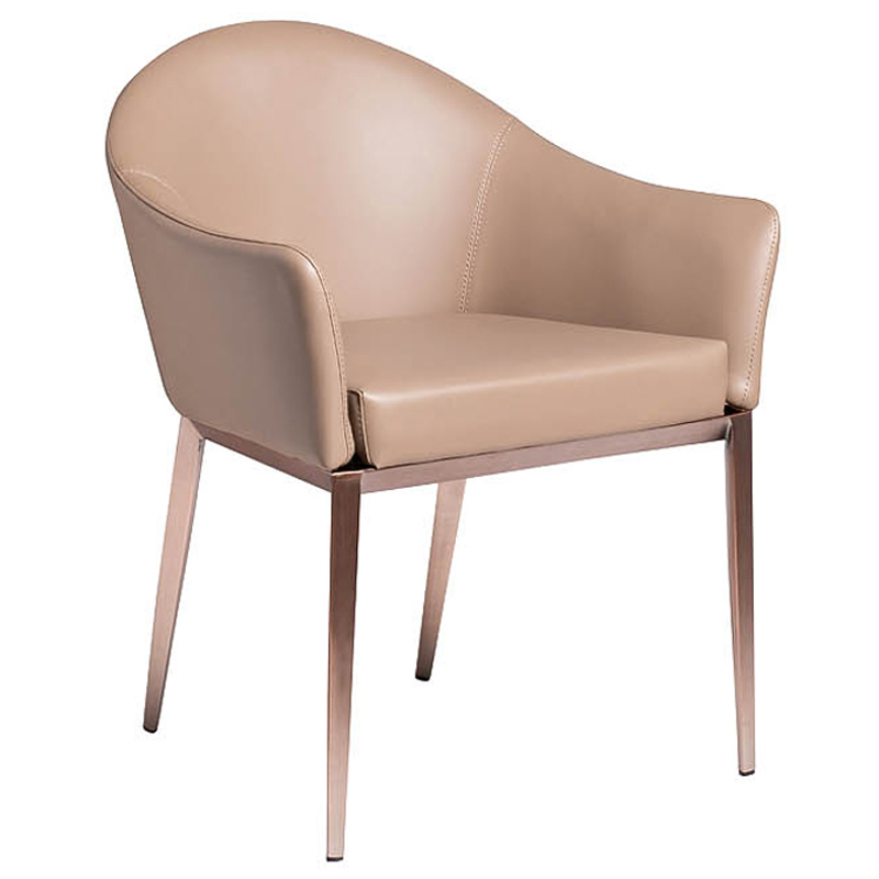 Стул Value Chair eco-leather Бежевый Медь Стул Value Chair eco-leather Бежевый Медь в Кирове | Loft Concept