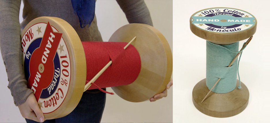 Дизайнерский табурет Thread Reel Wooden Stool - Loft-Concept в Кирове