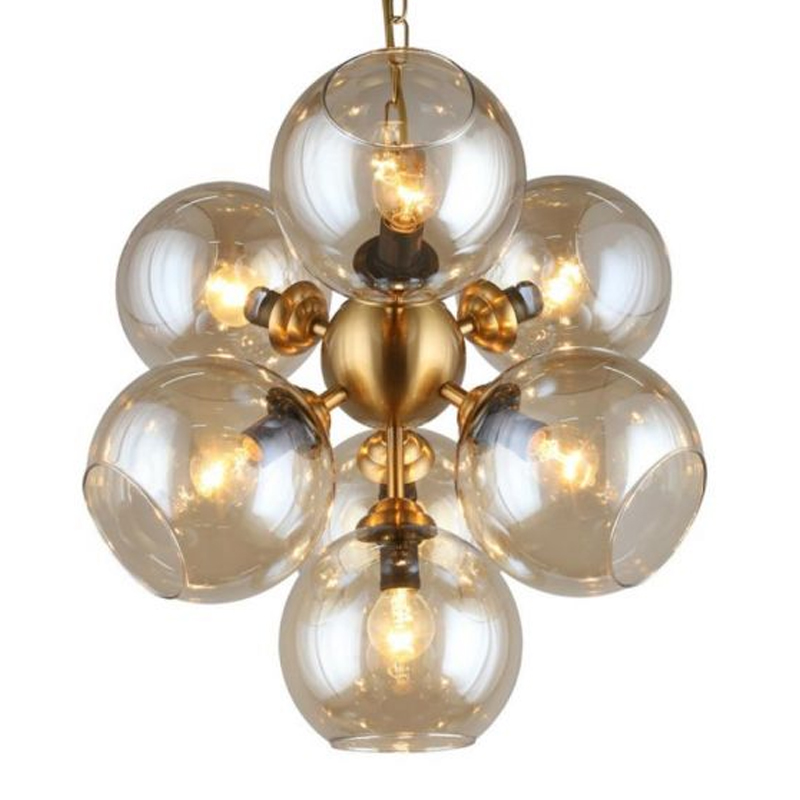 Люстра с дымчатым стеклом Bubble Glass Bronze Люстра с дымчатым стеклом Bubble Glass Bronze - Loft-Concept в Кирове