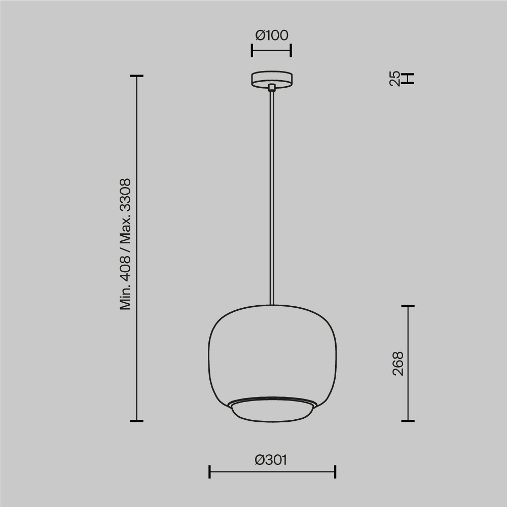Подвесной светильник Brio Белый 3000К 20Вт в Кирове
