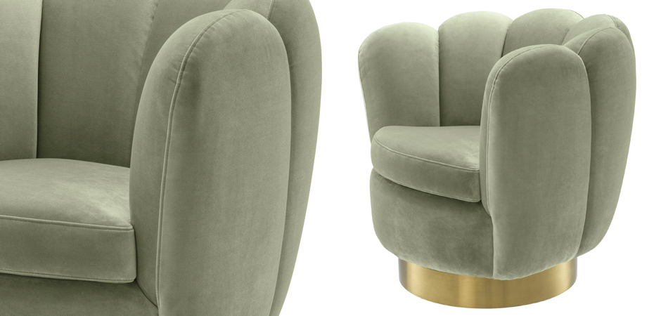 Кресло Eichholtz Swivel Chair Mirage pistache green Кресло Eichholtz Swivel Chair Mirage pistache green - Loft-Concept в Кирове