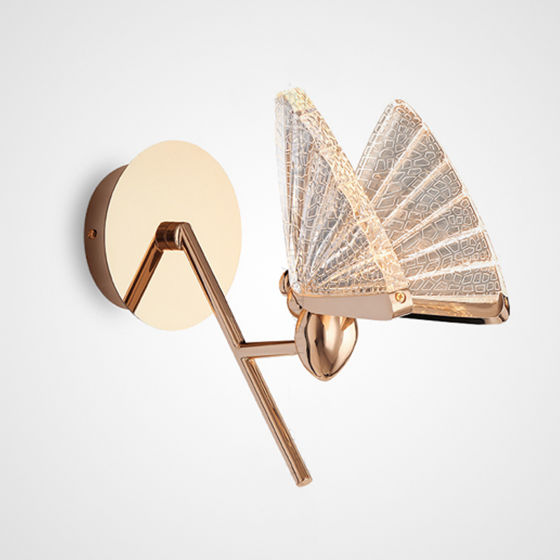 Бра Butterfly Long Wall Lamp A Глянцевое золото Прозрачный Бра Butterfly Long Wall Lamp A Глянцевое золото Прозрачный в Кирове | Loft Concept