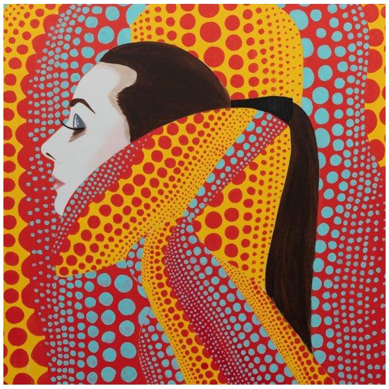 Картина She Dreamed of Kusama in Red and Yellow Мульти Картина She Dreamed of Kusama in Red and Yellow Мульти в Кирове | Loft Concept