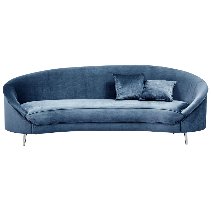Диван Paulet Sofa blue Серый Хром Диван Paulet Sofa blue Серый Хром в Кирове | Loft Concept