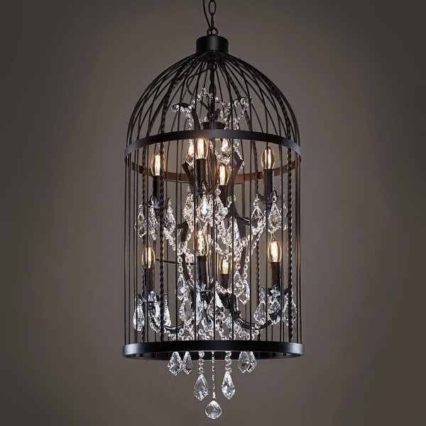 Люстра Steampunk Birdcage Chandelier 45 black Черный Люстра Steampunk Birdcage Chandelier 45 black Черный в Кирове | Loft Concept