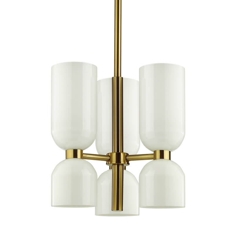 Люстра Lightmaker Studio Edie Chandelier 3 Белый Бронза Люстра Lightmaker Studio Edie Chandelier 3 Белый Бронза в Кирове | Loft Concept