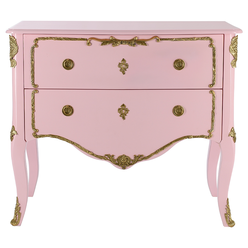 Комод в стиле рококо L.XV CHEST OF DRAWERS Rosamel Розовый Розовый Золотой Комод в стиле рококо L.XV CHEST OF DRAWERS Rosamel Розовый Розовый Золотой в Кирове | Loft Concept