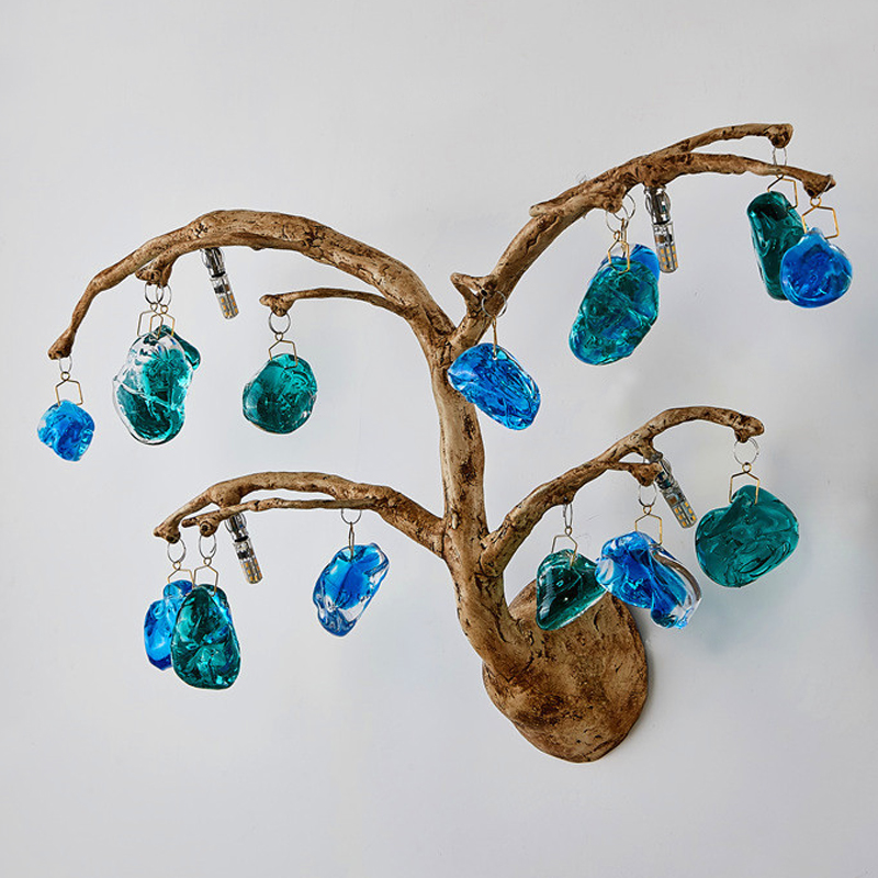 Бра Precious Tree Wall Lamp Винтажное Темное Золото Бирюзовый Синий Бра Precious Tree Wall Lamp Винтажное Темное Золото Бирюзовый Синий в Кирове | Loft Concept