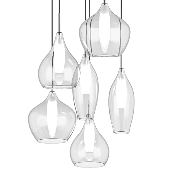 Люстра Candiano Transparent 6 Light Прозрачный Хром Люстра Candiano Transparent 6 Light Прозрачный Хром в Кирове | Loft Concept