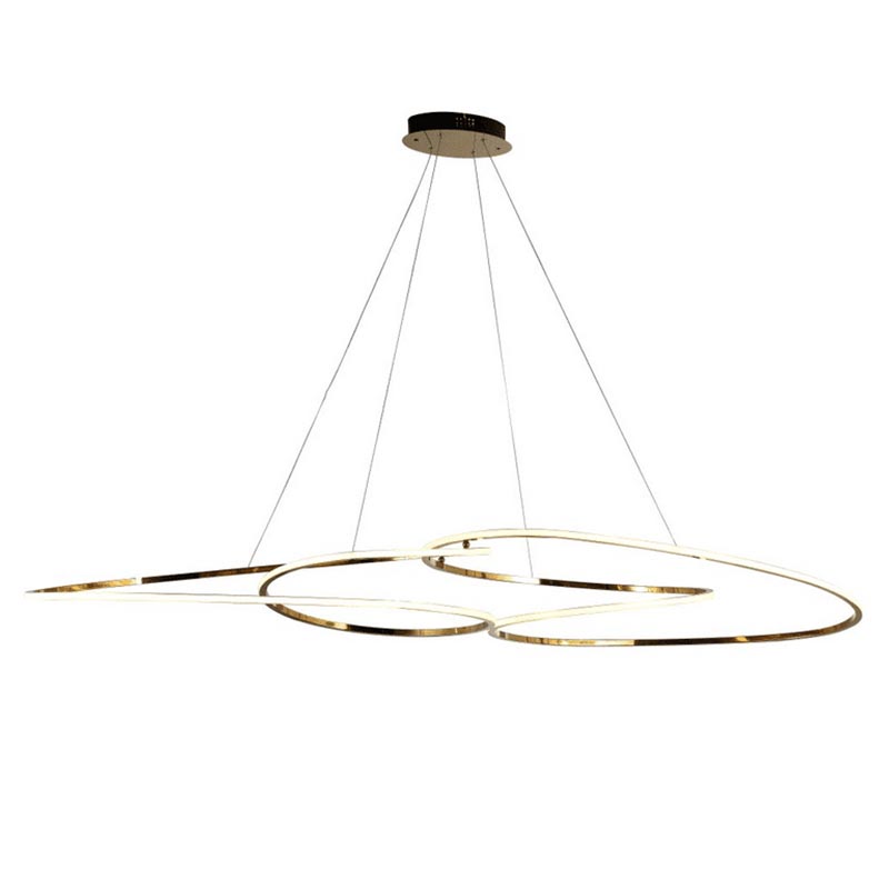 Люстра Adenor Ring Horizontal Gold Chandelier Золотой в Кирове | Loft Concept 