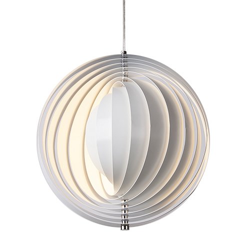 Подвесной светильник Led Pendant Rotates Space Ball Metal Белый Подвесной светильник Led Pendant Rotates Space Ball Metal Белый в Кирове | Loft Concept