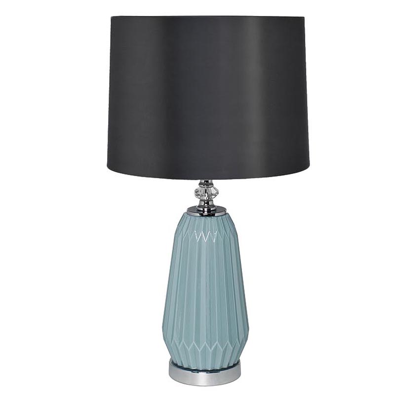 Настольная лампа Christer Table Lamp blue glass Голубой Серый Настольная лампа Christer Table Lamp blue glass Голубой Серый в Кирове | Loft Concept