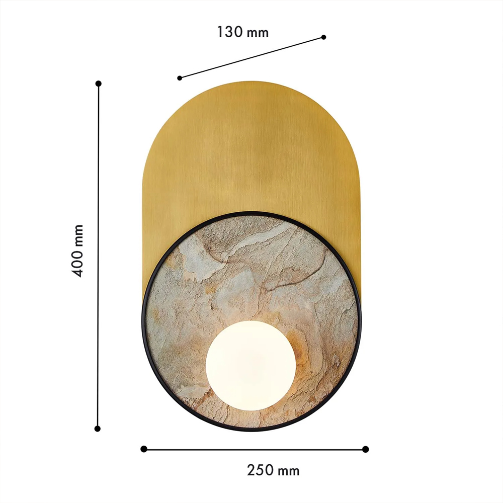 Бра с каменным диском в металлической раме Sandstone Painting в Кирове