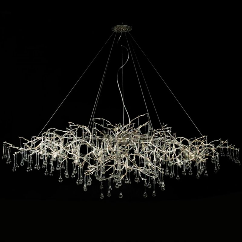 Люстра Crystal Drops bright Silver Серебряный Люстра Crystal Drops bright Silver Серебряный в Кирове | Loft Concept