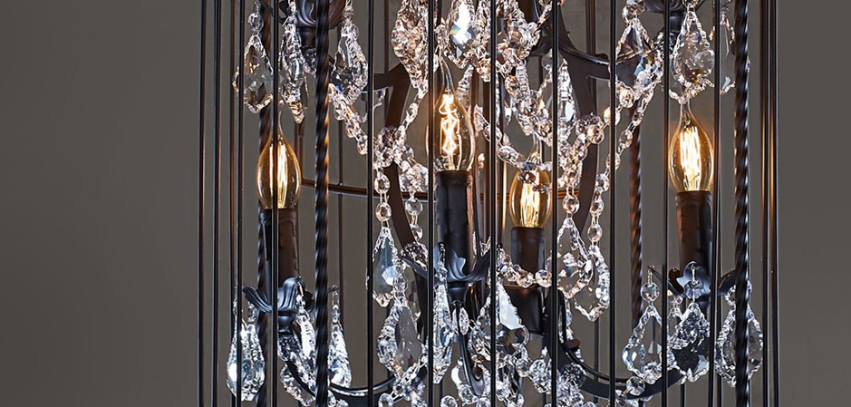 Люстра Steampunk Birdcage Chandelier 45 black Люстра Steampunk Birdcage Chandelier 45 black - Loft-Concept в Кирове
