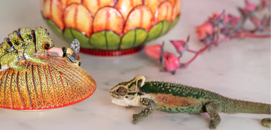 Шкатулка Хамелеон Chameleon on Floral Box Шкатулка Хамелеон Chameleon on Floral Box - Loft-Concept в Кирове
