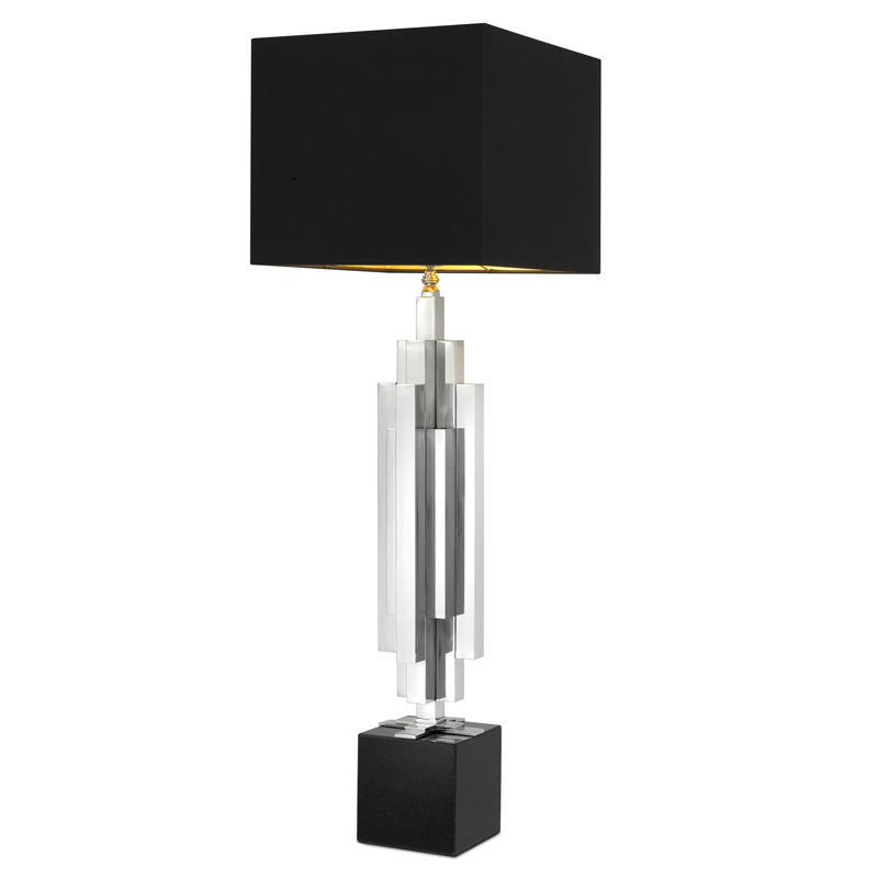 Настольная лампа Eichholtz Table Lamp Ellis Никель Черный Настольная лампа Eichholtz Table Lamp Ellis Никель Черный в Кирове | Loft Concept