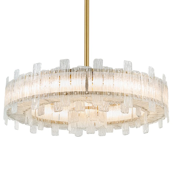 Люстра Circle Cogs Frosty Glass Золотой Белый Люстра Circle Cogs Frosty Glass Золотой Белый в Кирове | Loft Concept