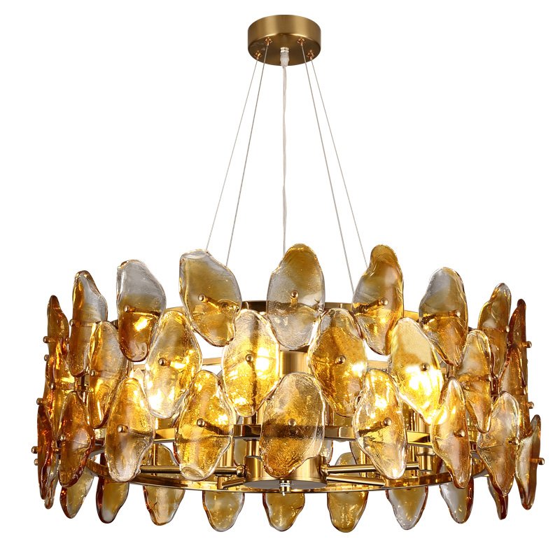 Люстра Amber Shells Chandelier Латунь Янтарь (Amber) Люстра Amber Shells Chandelier Латунь Янтарь (Amber) в Кирове | Loft Concept