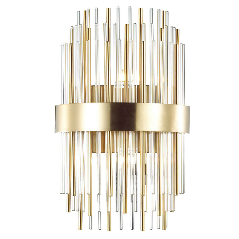 Бра Glass Stripes In The Belt Sconce Прозрачный Глянцевое золото Бра Glass Stripes In The Belt Sconce Прозрачный Глянцевое золото в Кирове | Loft Concept