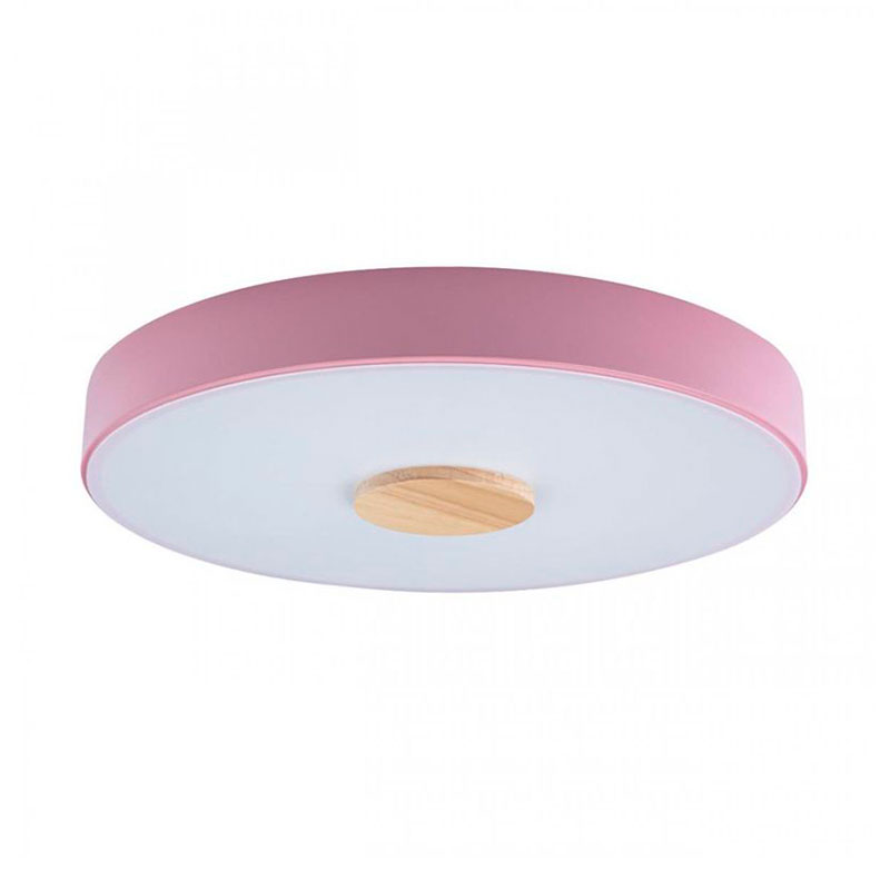 Потолочный светильник Wooden Wheels Pink диаметр 40 Белый Розовый пастельный Древесина Потолочный светильник Wooden Wheels Pink диаметр 40 Белый Розовый пастельный Древесина в Кирове | Loft Concept