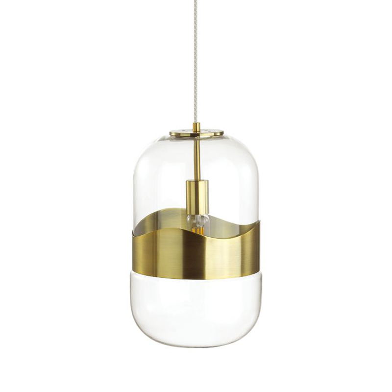 Подвесной светильник Igon Gold Hanging Lamp Золотой Прозрачный Подвесной светильник Igon Gold Hanging Lamp Золотой Прозрачный в Кирове | Loft Concept