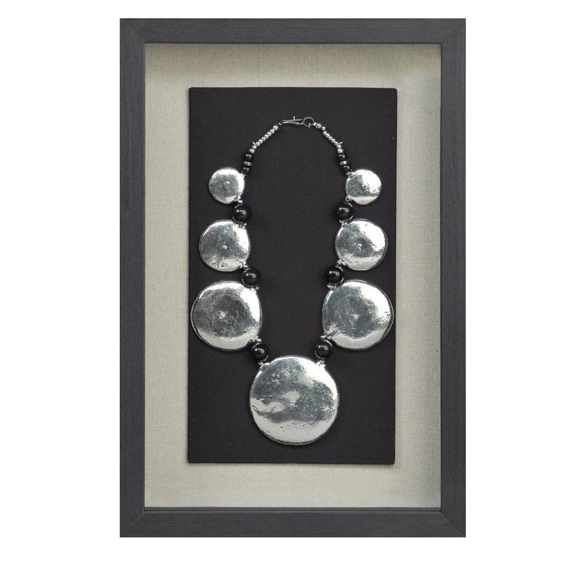 Панно Necklace Wall Accessory III Черный Серебряный Панно Necklace Wall Accessory III Черный Серебряный в Кирове | Loft Concept