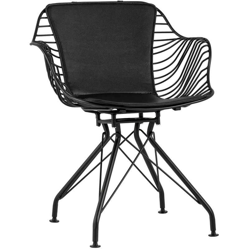 Стул Bertoia с подлокотником Chair Black metal Черный Стул Bertoia с подлокотником Chair Black metal Черный в Кирове | Loft Concept