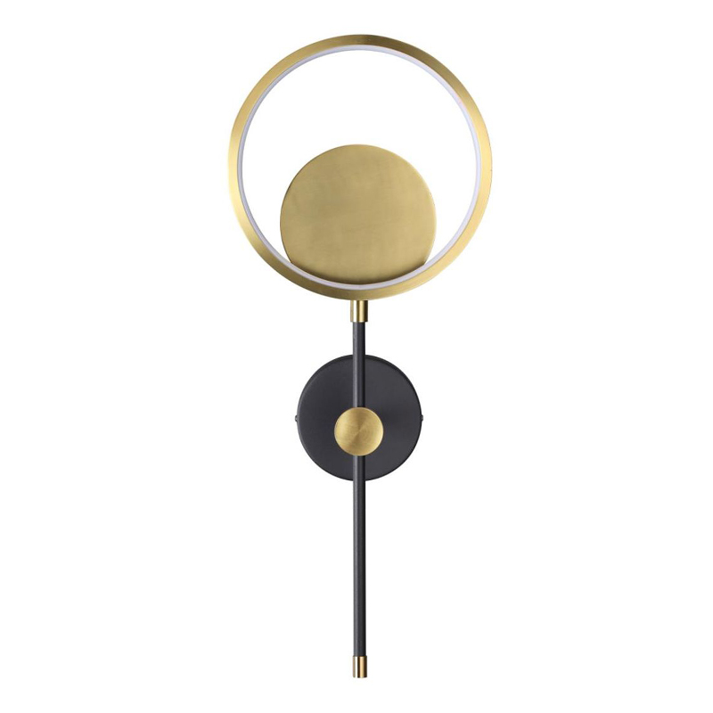 Бра Bendik Gold Ring Wall lamp B Золотой Черный Бра Bendik Gold Ring Wall lamp B Золотой Черный в Кирове | Loft Concept