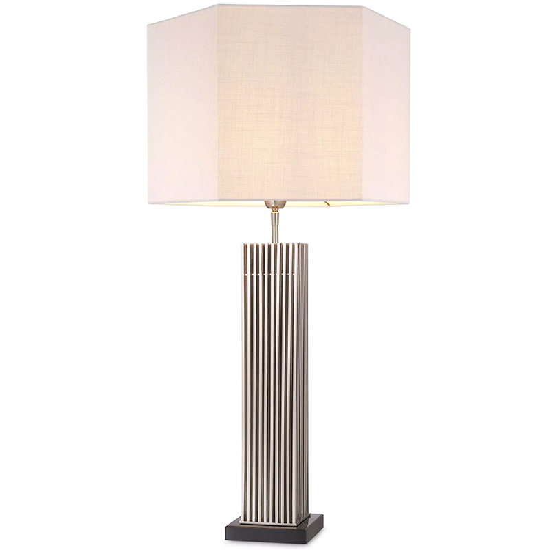 Настольная лампа Eichholtz Table Lamp Viggo Nickel Белый Никель Черный Мрамор Nero Настольная лампа Eichholtz Table Lamp Viggo Nickel Белый Никель Черный Мрамор Nero в Кирове | Loft Concept